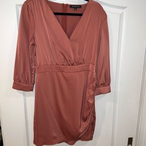 Dusty Rose Satin Dress